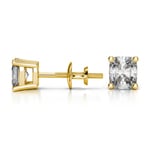 1/2 Carat Diamond Earrings In Yellow Gold (Cushion Cut) | Thumbnail 01