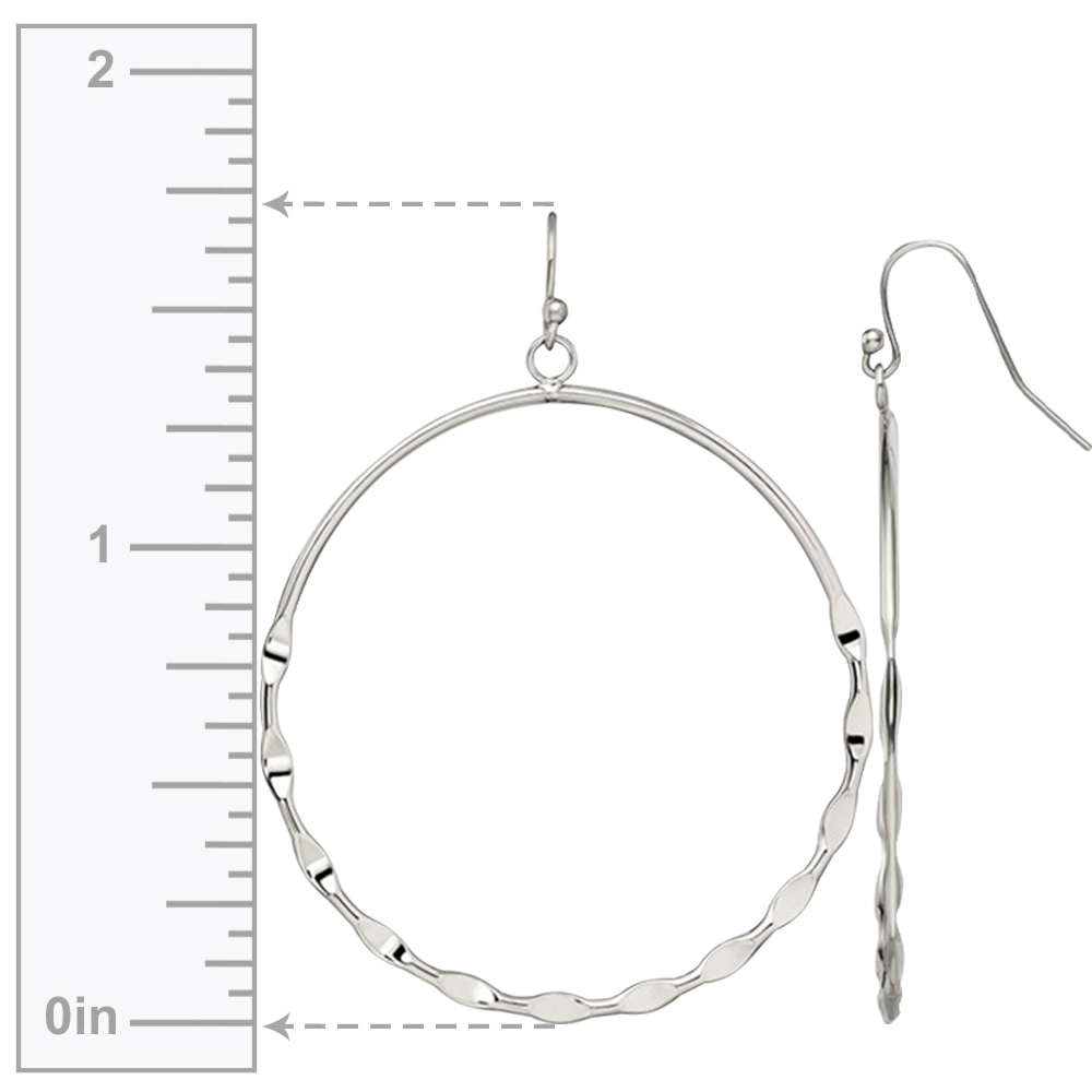 Dangle Hoop Earrings in Stainless Steel | 03