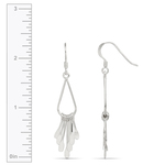 Elegant Fancy Dangle Earrings In Silver (Fringe Design) | Thumbnail 01