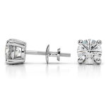 Four Prong Earring Settings (Round) in White Gold | Thumbnail 01