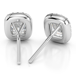 Halo Cushion Diamond Earrings in Platinum (1 ctw) | Thumbnail 01