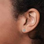 Halo Diamond Single Stud Earring In White Gold (3/4 Ctw) | Thumbnail 01