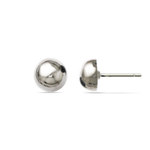 Polished Sterling Silver Ball Stud Earrings (9 mm) | Thumbnail 01