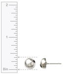 Polished Sterling Silver Ball Stud Earrings (9 mm) | Thumbnail 01