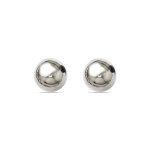 Polished Sterling Silver Ball Stud Earrings (9 mm)