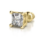 Princess Diamond Single Stud Earring In Yellow Gold (1 Ctw) | Thumbnail 01