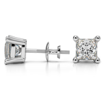 Princess Diamond Stud Earrings in Platinum (3 ctw) | Thumbnail 01