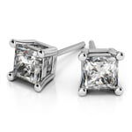 Princess Diamond Stud Earrings in White Gold (1 1/2 ctw) - Value Collection | Thumbnail 01