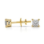 1/4 Ctw Princess Diamond Stud Earrings In Classic Gold - Value Collection | Thumbnail 01