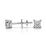 Princess Diamond Stud Earrings in White Gold (1/4 ctw) | Thumbnail 01