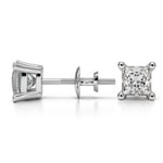Princess Diamond Stud Earrings in White Gold (1 ctw) | Thumbnail 01