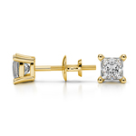 Princess Diamond Stud Earrings in Yellow Gold (1/2 ctw) | Thumbnail 01
