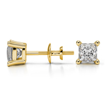 Princess Diamond Stud Earrings in Yellow Gold (3/4 ctw) | Thumbnail 01