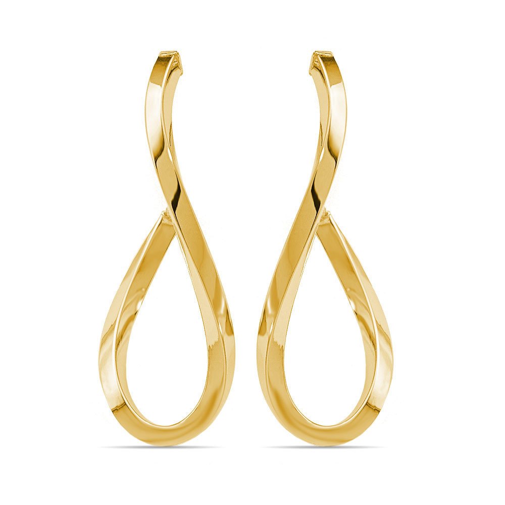 Figure 8 Earrings Crafted In 14k Yellow Gold | Hoop Earrings