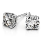 Round Diamond Stud Earrings in Platinum (1 1/2 ctw) - Value Collection | Thumbnail 01