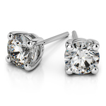 Round Diamond Stud Earrings in Platinum (1/2 ctw) - Value Collection | Thumbnail 01