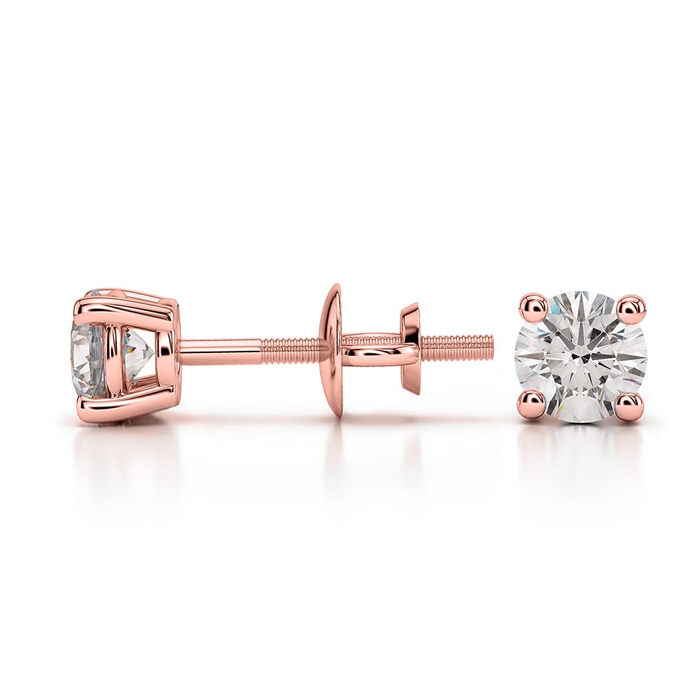 Diamond Stud Earrings In Rose Gold (1/2 Ctw) - Value Collection | 03