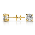 Round Diamond Stud Earrings in Yellow Gold (1 ctw) - Value Collection | Thumbnail 01