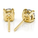 Round Diamond Stud Earrings in Yellow Gold (4 ctw) - Value Collection | Thumbnail 01