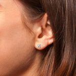 Round Diamond Stud Earrings in Yellow Gold (1 ctw) | Thumbnail 01