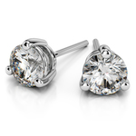 Three Prong Diamond Stud Earrings in Platinum (1/3 ctw) | Thumbnail 01