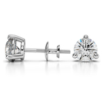 Three Prong Diamond Stud Earrings in Platinum (2 ctw) | Thumbnail 01