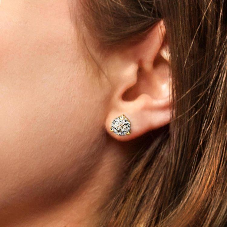 gold earrings 3 set