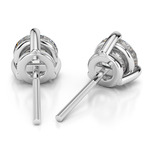 Three Prong Earring Settings in White Gold | Thumbnail 01