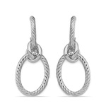 Knot Drop Earrings In 14K White Gold | Thumbnail 01