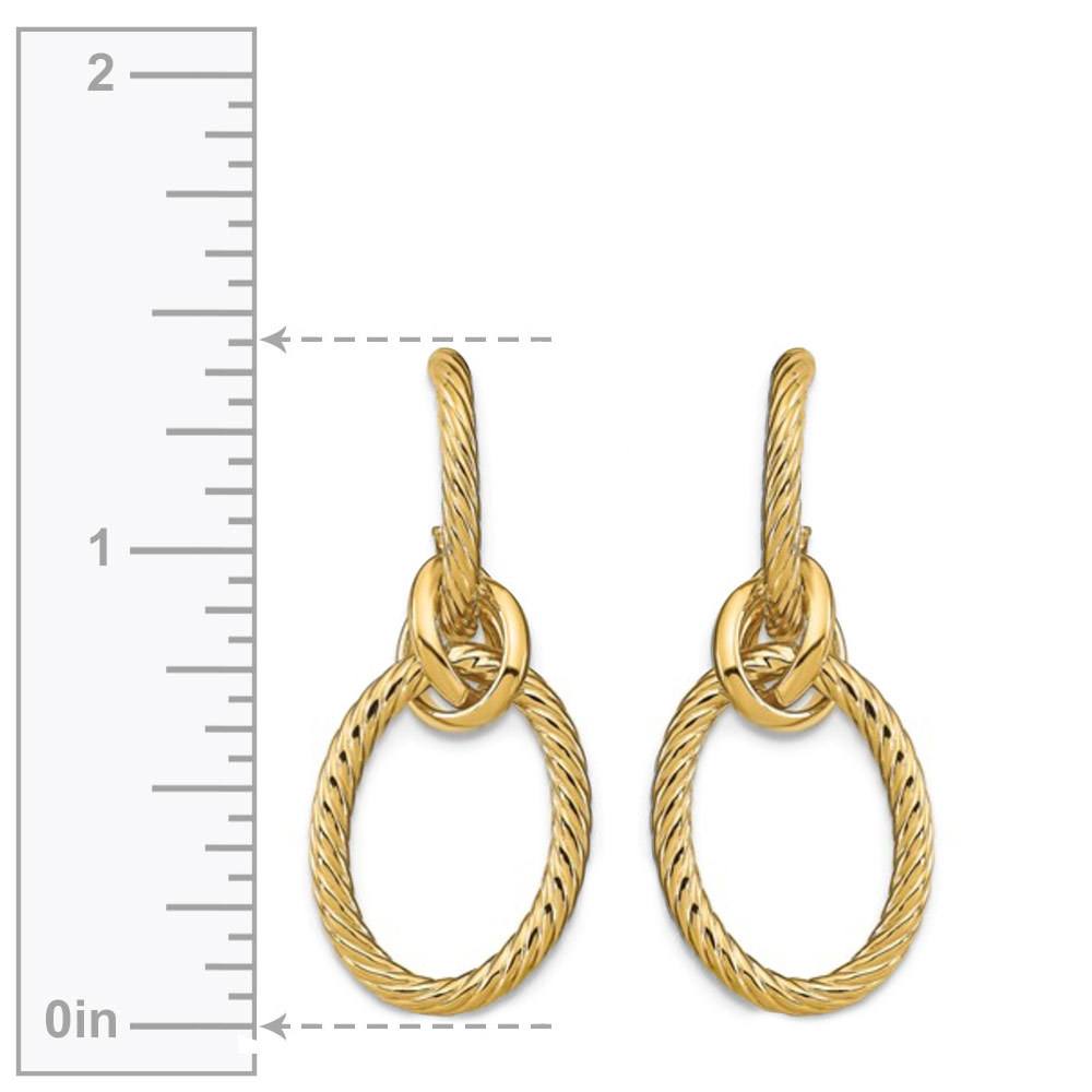 Knot Drop Earrings In 14K Yellow Gold | 03