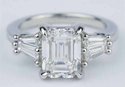 emerald engagement ring in platinum