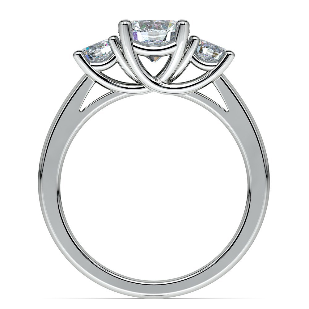 Trellis Three Diamond Engagement Ring in White Gold (1/2 ctw) | 02