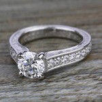 Antique Floral Diamond Engagement Ring in White Gold (1/2 ctw) | Thumbnail 05