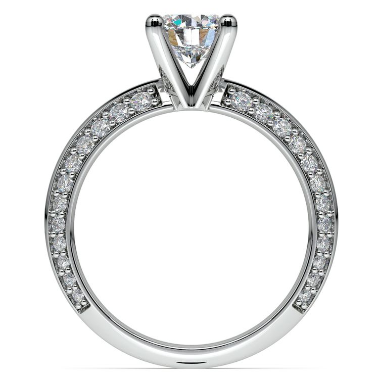 Knife Edge Diamond Engagement Ring in Platinum (1/2 ctw) | 02