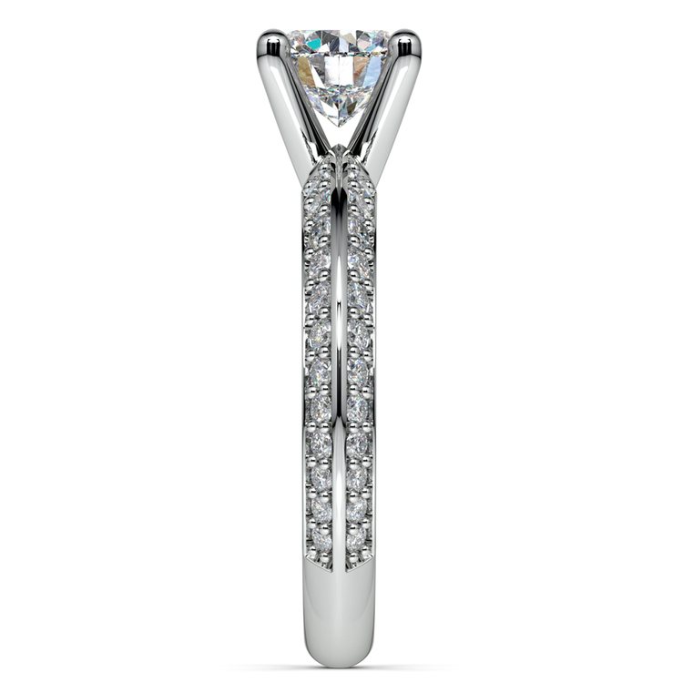 Knife Edge Diamond Engagement Ring in Platinum (1/2 ctw) | 03