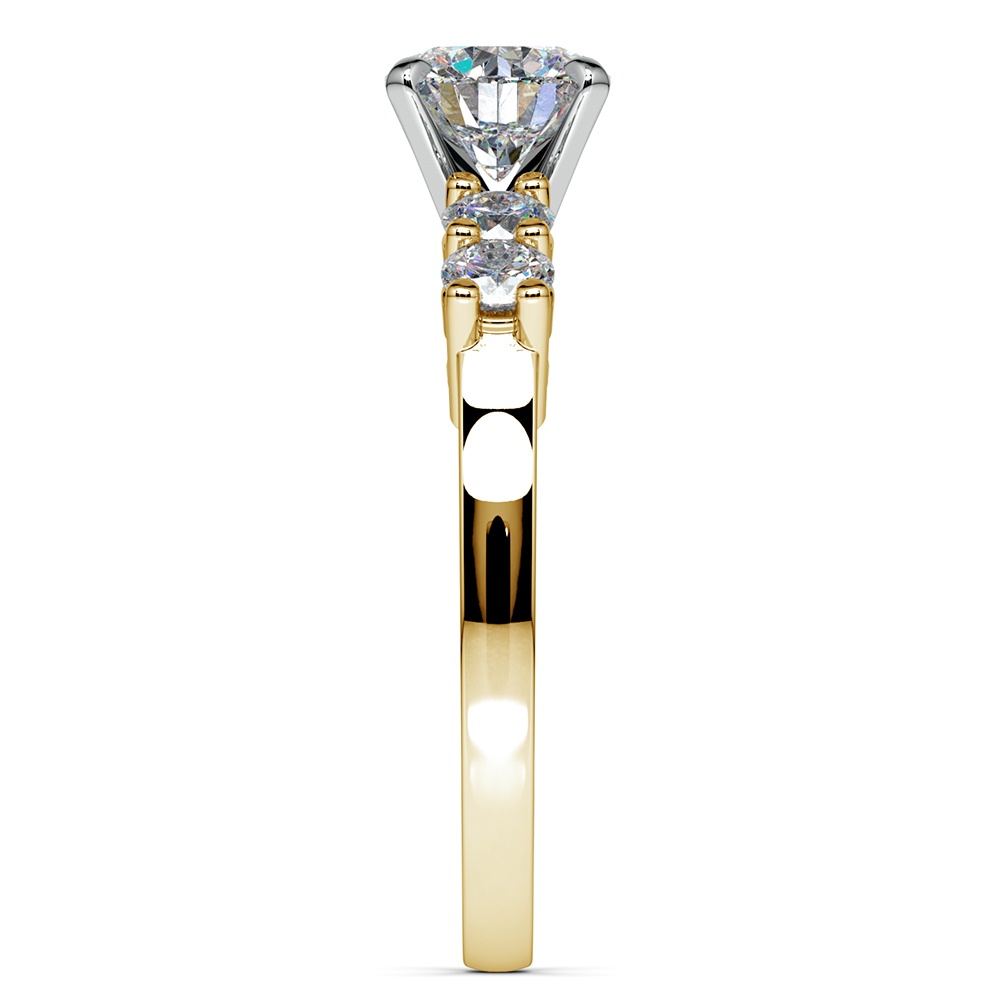 Gold Five Diamond Engagement Ring Setting 1/3 ctw) | 03