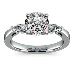 Marquise Diamond Engagement Ring in White Gold (1/3 ctw)
