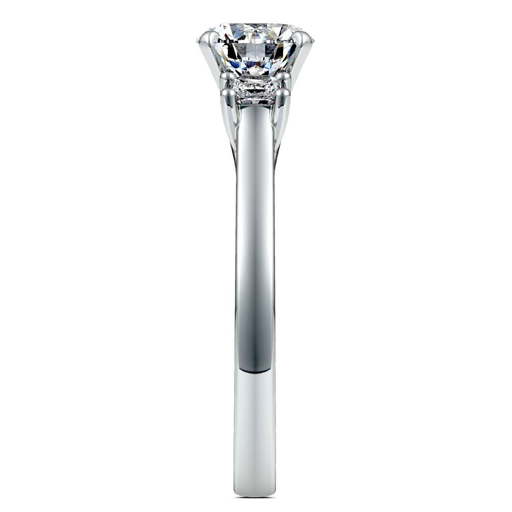 Trellis Princess Cut Engagement Ring Setting In White Gold | 03