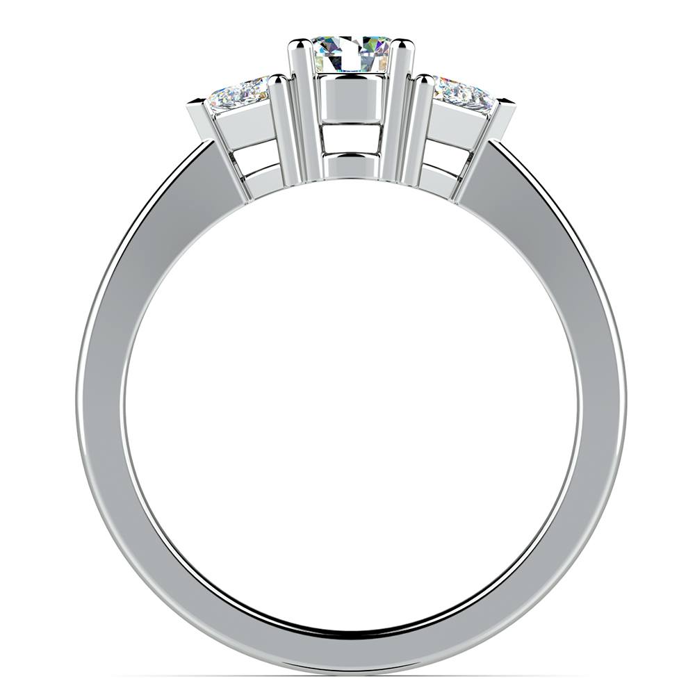 Trillion Diamond Engagement Ring in White Gold (1/4 ctw) | 02