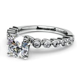 Bezel Diamond Engagement Ring in Platinum (1/4 ctw) | Thumbnail 04