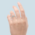 Petite Pave Solitaire Engagement Ring In Yellow Gold (1/4 Ctw) | Thumbnail 06