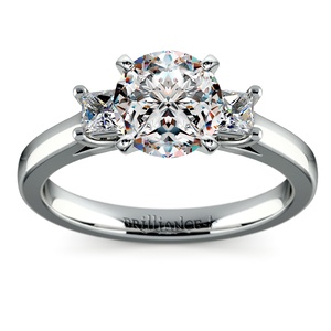 Princess Trellis Diamond Engagement Ring in White Gold (1/4 ctw)