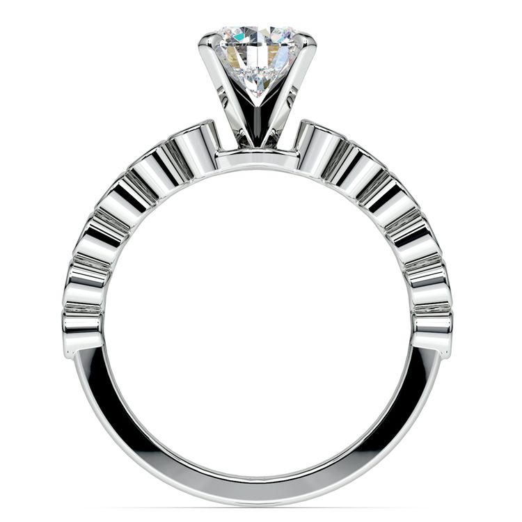Bezel Diamond Engagement Ring in Platinum (1/4 ctw) | 02