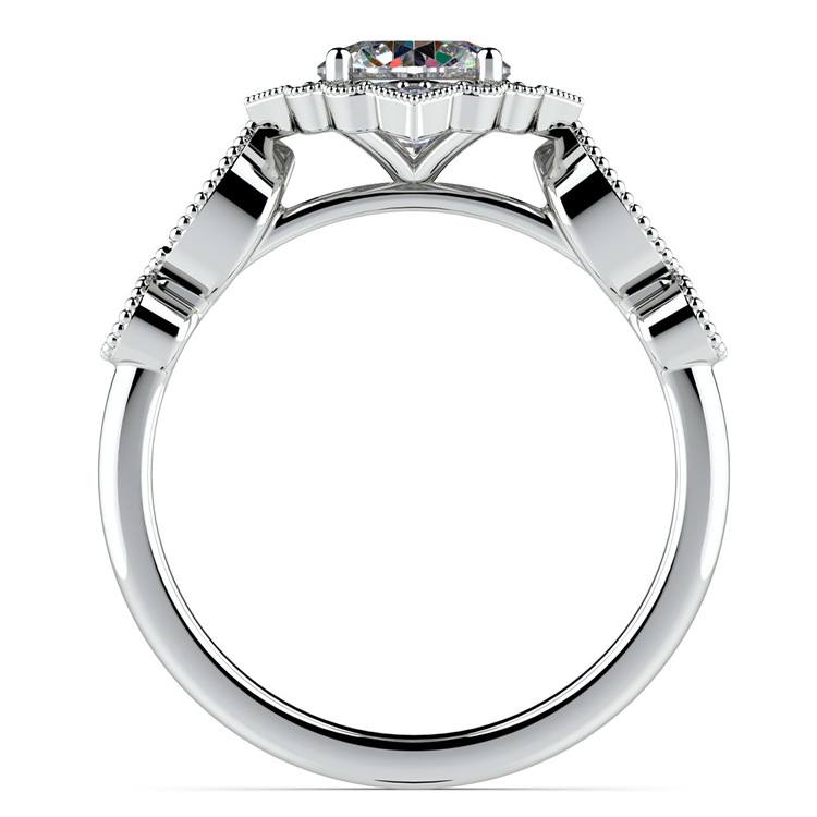 Antique Fairytale Inspired Engagement Ring In Platinum | 02