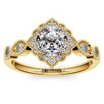 Antique Fairytale Inspired Engagement Ring In Yellow Gold | Thumbnail 01