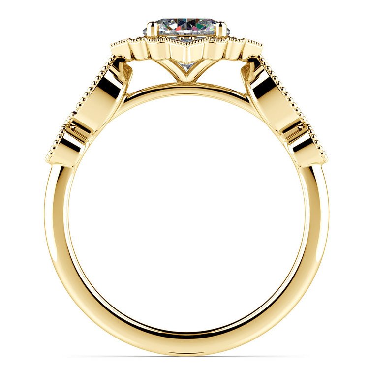 Antique Fairytale Inspired Engagement Ring In Yellow Gold | 02