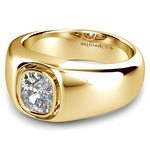 Mens Gold Diamond Engagement Ring (1 1/2 Carat Diamond) | Thumbnail 01