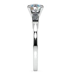 Baguette Diamond Engagement Ring in White Gold (1/4 ctw) | Thumbnail 03