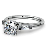 Baguette Diamond Engagement Ring in White Gold (1/4 ctw) | Thumbnail 04