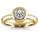Bezel Set Diamond Ring Setting In Yellow Gold | Thumbnail 01